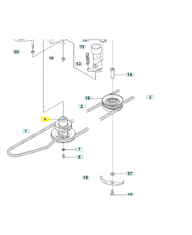 Poulie 535482401. Pièce de rechange Husqvarna