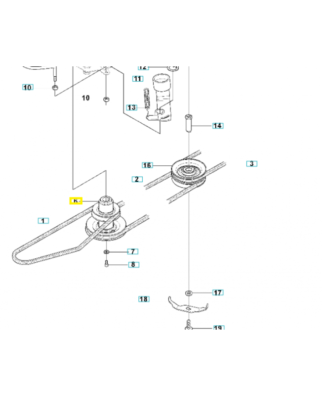 Poulie 535482401. Pièce de rechange Husqvarna Poulie 535482401. Pièce de rechange Husqvarna