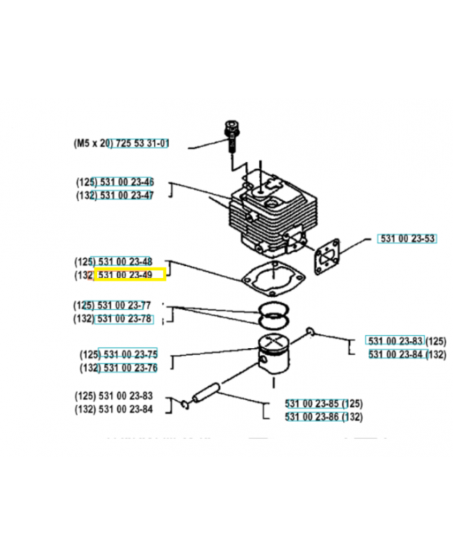 Joint 531002349. Pièce de rechange Husqvarna