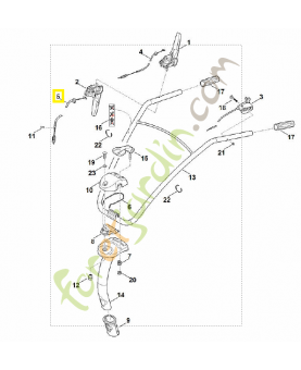Câble de commande (Marche arrière) 6241-710-9926. Pièce détachée Stihl / Vicking