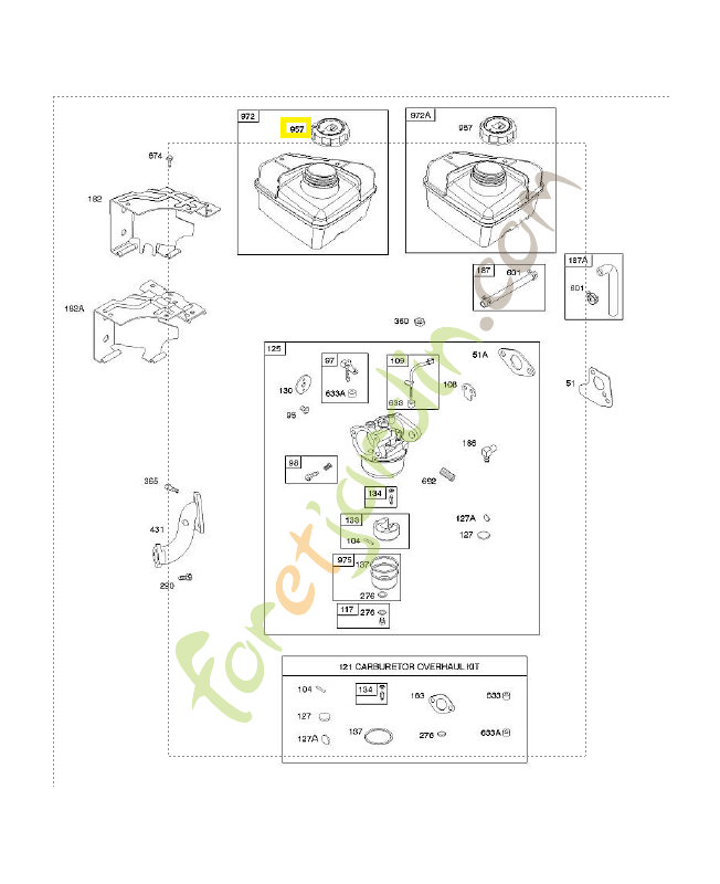 795027 Bouchon de reservoir - Pièce de détachée pour moteur thermique ...
