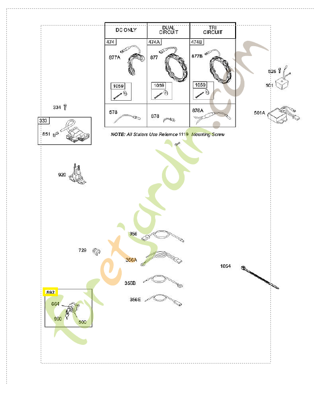 692318 Interrupteur a cle