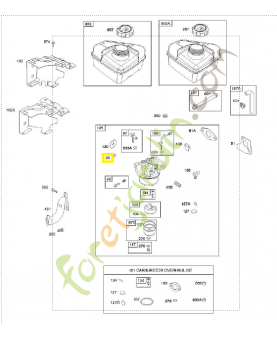 691636 Vis 0003-000-0875. Pièce de rechange pour moteur thermique Briggs et Straton