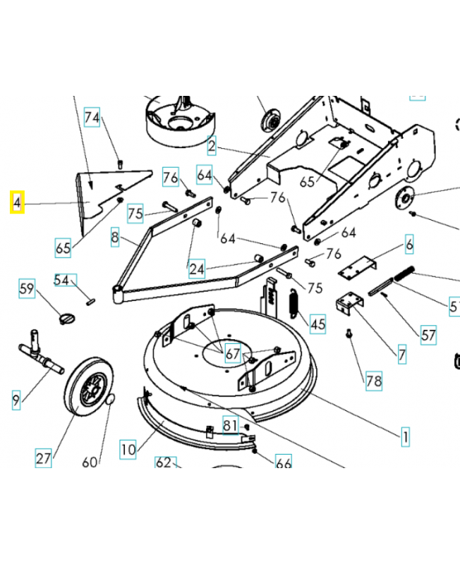 Déflecteur latéral 531008301. Pièce de rechange Husqvarna