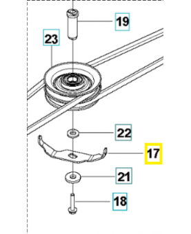 Guide de courroie 544405301. Pièce de rechange Husqvarna