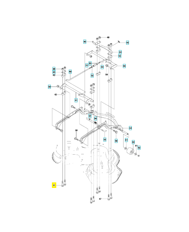 Vis 725246151. Pièce de rechange Husqvarna