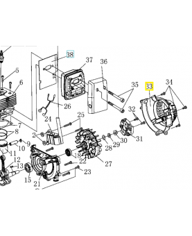 Lanceur complet 590460501. Pièce détachée Husqvarna