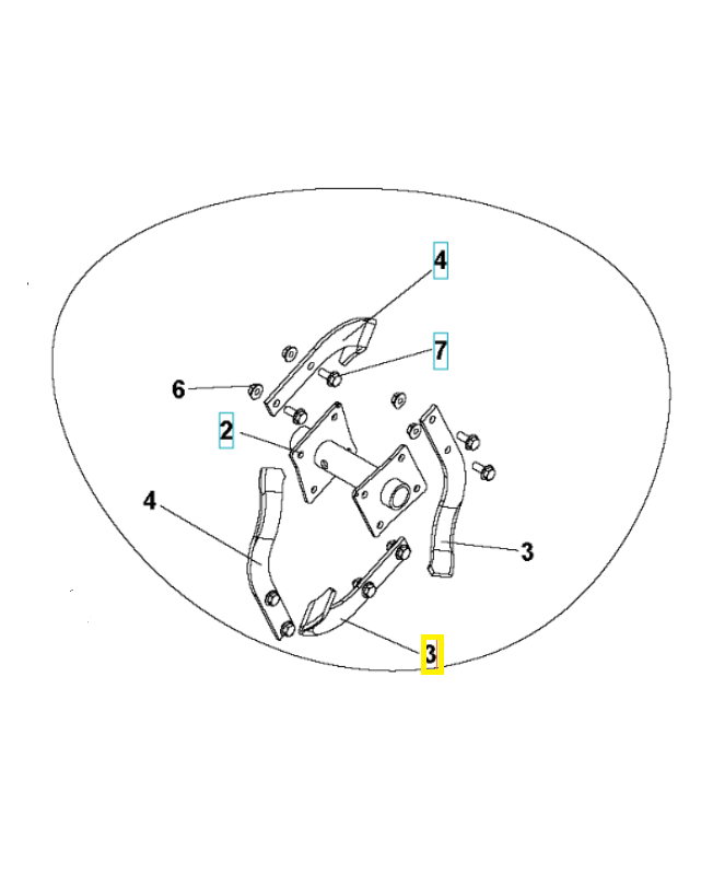 Couteau roto400 598678201. Pièce détachée Husqvarna