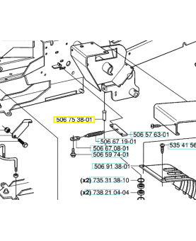 Axe 506753801. Pièce de rechange Husqvarna
