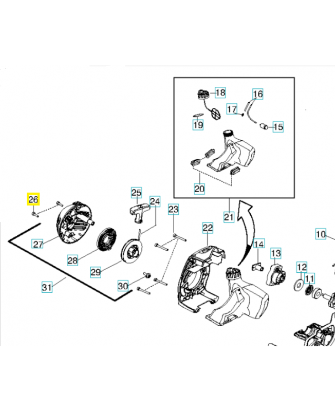 Vis 530016426. Pièce de rechange Husqvarna