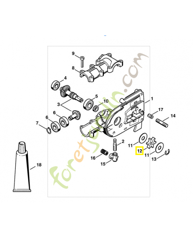 Pignon 3/8 p 6 dt 4138-642-1201s. Pièce de rechange Sithl / Vicking