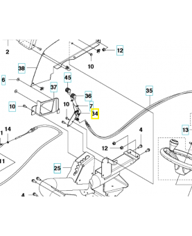 Levier de réglage 577071401. Pièce de rechange Husqvarna