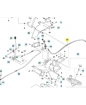 Câble 544301705. Pièce de rechange Husqvarna
