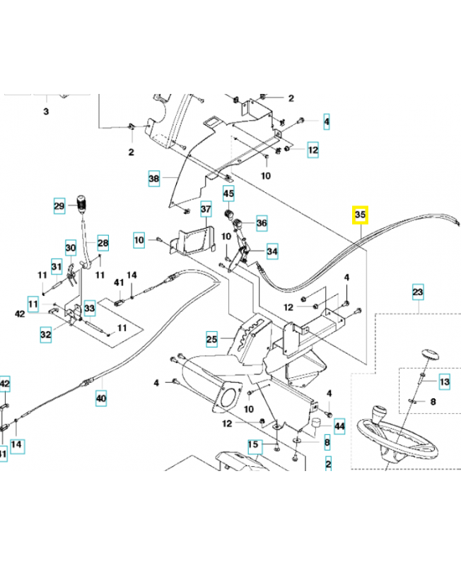 Câble 544301705. Pièce de rechange Husqvarna