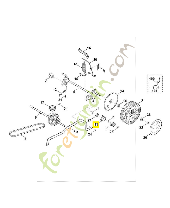 Douille 6338-704-3200. Pièce de rechange Sithl / Vicking