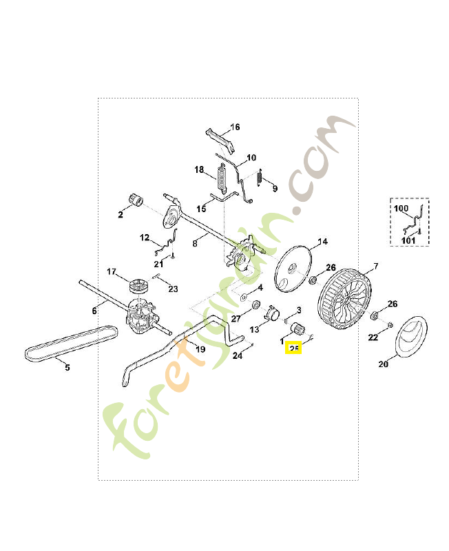 anneau 9460-624-1000. Pièce détachée Stihl / Vicking