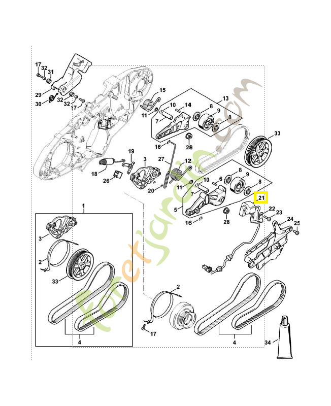 Électro-aimant 4238-430-4900. Pièce détachée Stihl / Vicking
