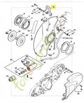 Levier de réglage 4238-700-2902. Pièce détachée Stihl / Vicking
