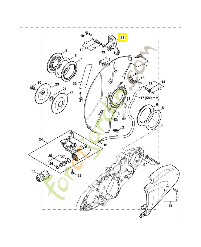 Levier de réglage 4238-700-2902. Pièce détachée Stihl / Vicking