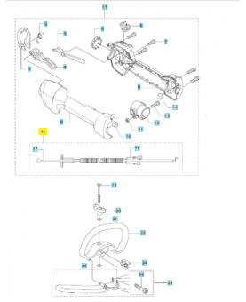 Câble de commande 544171702.Pièce de rechange Husqvarna