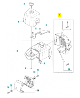 Protection thermique 544848102. Pièce de rechange Husqvarna