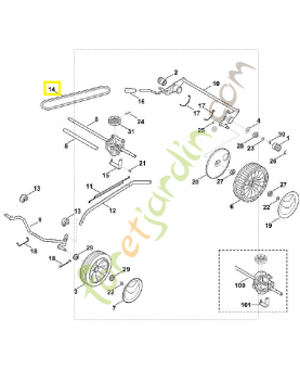 Courroie mb 253 t 6371-704-2100. Pièce de rechange Sithl / Vicking
