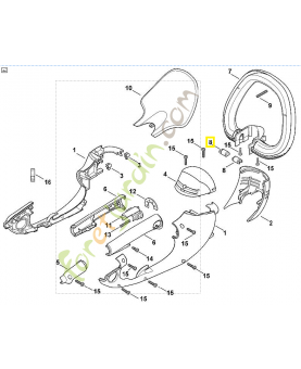 Boulon 6460-791-6000. Pièce de rechange Sithl / Vicking
