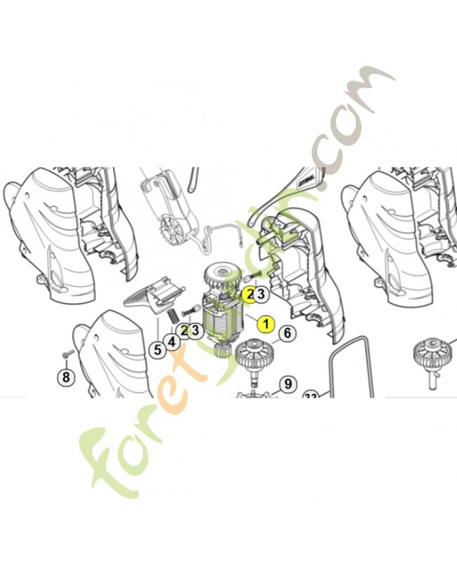Moteur électrique 230 v/50 hz 4816-600-0203. Pièce détachée Stihl / Vicking