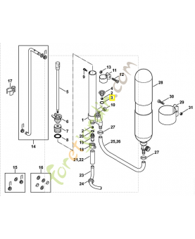 Joint torique 12,42x1,78 9645-945-7540. Pièce de rechange Sithl / Vicking