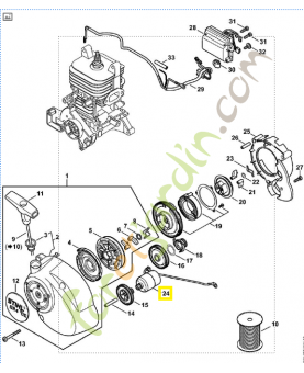 Moteur électrique 4244-600-0200. Pièce détachée Stihl / Vicking