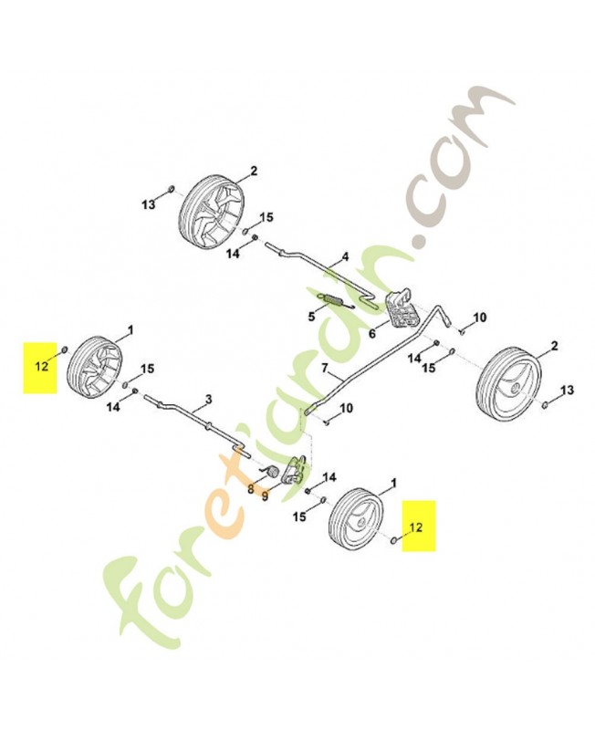 Anneau de serrage 8 9991-003-0648. Pièce détachée Stihl / Vicking
