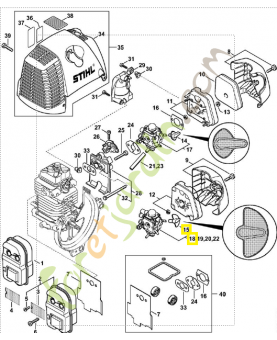Carburateur c1q-s110 4180-120-0604. Pièce de rechange Sithl / Vicking