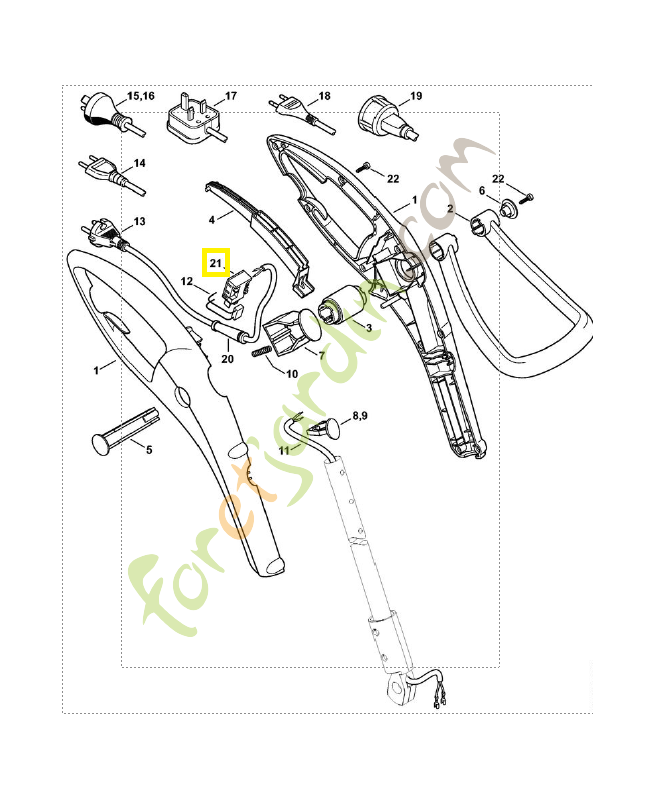 Commutateur m/a 6421-435-0300. Pièce de rechange Sithl / Vicking