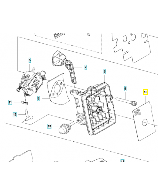 Plaque 585604601. Pièce de rechange Husqvarna