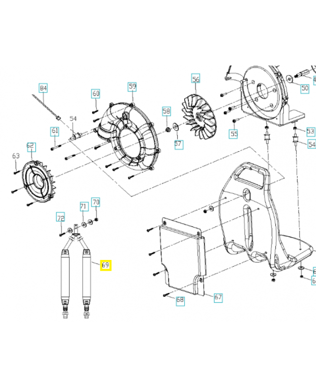 Harnais 576541301. Pièce de rechange Husqvarna