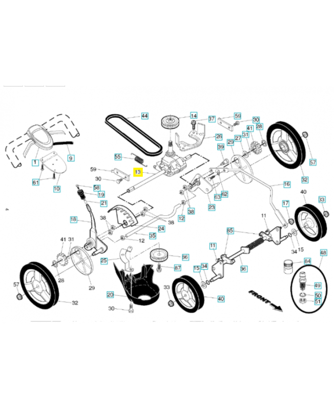 Transmission 581680801. Pièce détachée Husqvarna