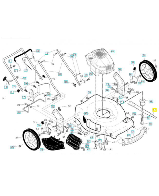 Lame standard 580244002. Pièce de rechange Husqvarna