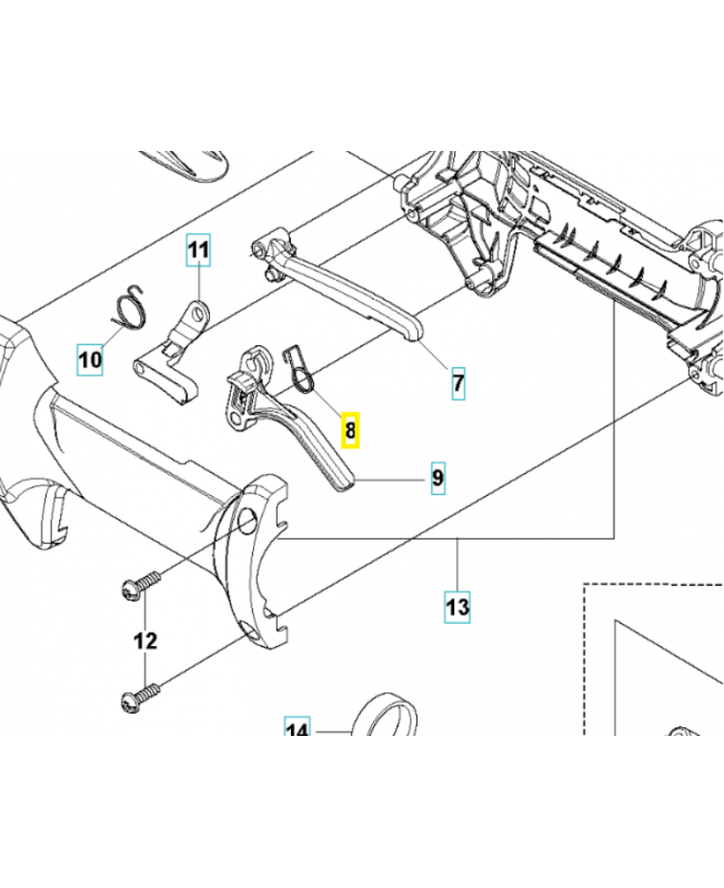 Ressort 521667201. Pièce de rechange Husqvarna