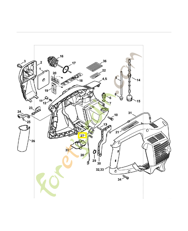 Commutateur d'arret 4314-430-0200. Pièce de rechange Sithl / Vicking
