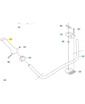 Poignée 537172803. Pièce de rechange Husqvarna