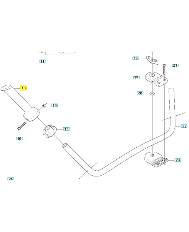 Poignée 537172803. Pièce de rechange Husqvarna