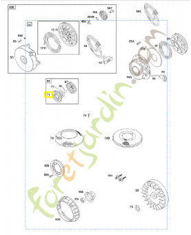 691359 Couvercle rochet 0003-000-0811. Pièce de rechange pour moteur thermique Briggs et Straton