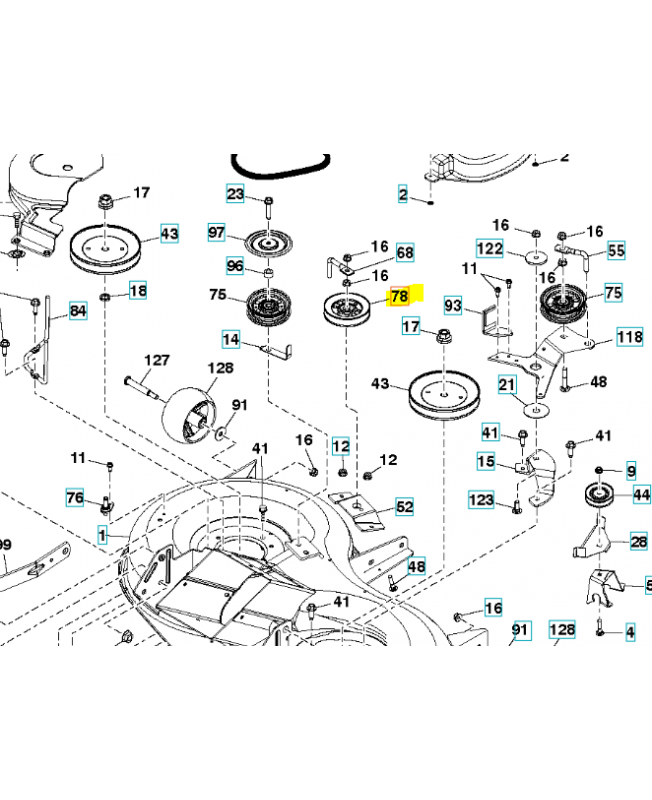 Poulie du systeme de coupe