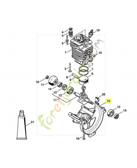 Carter inferieur 4180-021-2500. Pièce de rechange Sithl / Vicking