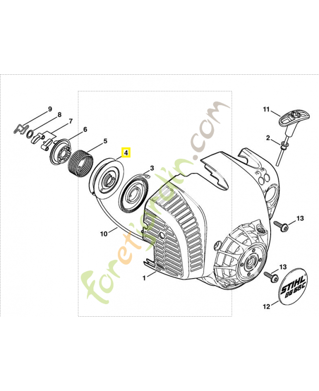Poulie 4241-195-0403. Pièce de rechange Sithl / Vicking