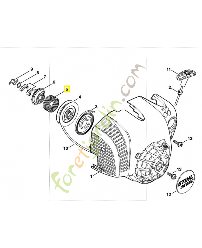 Ressort ergostart 4241-195-3501. Pièce de rechange Sithl