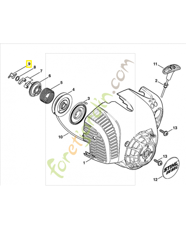 ressort 1128-195-3500 stihl