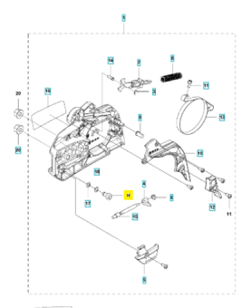Pignon droit 537079403. Pièce de rechange Husqvarna
