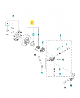 Tambour d'embrayage 577769501. Pièce de rechange Husqvarna
