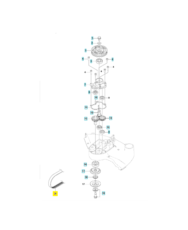 Courroie 544908406. Pièce détachée Husqvarna 